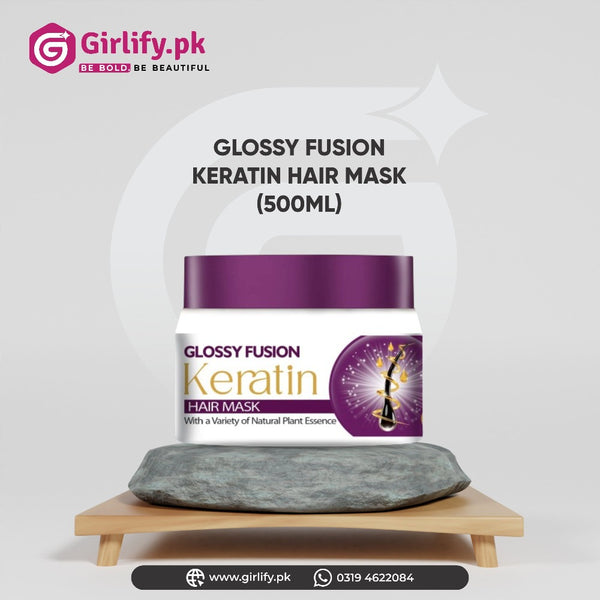 Intensive Keratin Hair Mask Repair Strengthen with Glossy Fusion