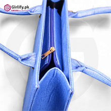 Ladies Shoulder bag - Jeans pattern spacious bag for university | 0015