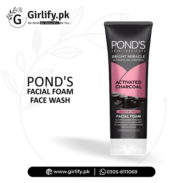 Pond’s Bright Miracle Activated Charcoal Face Wash Facial Foam