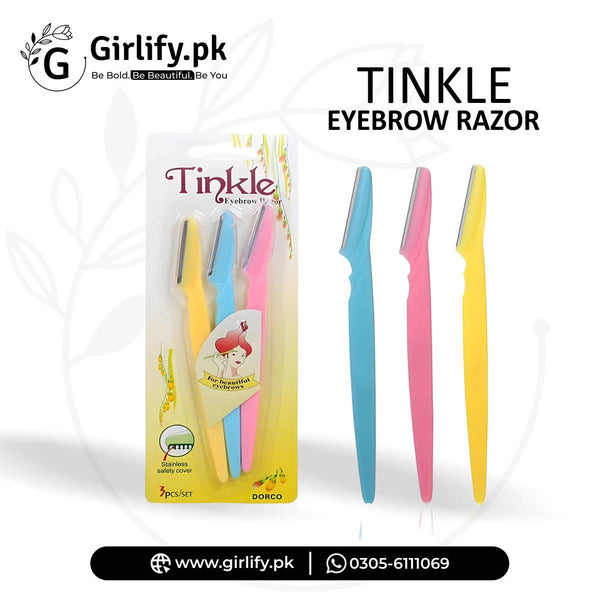 Tinkle Eyebrow Razor – 3-in-1 Facial Hair Tool – Girlify Pakistan