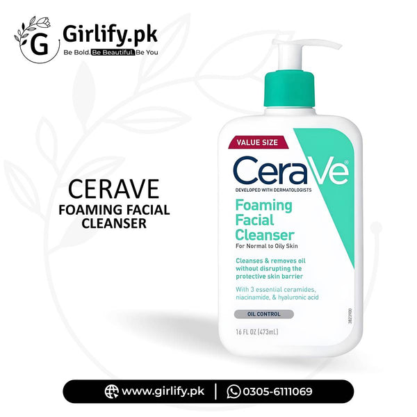 CeraVe Foaming Facial Cleanser – Refresh & Balance Oily Skin (473ml) 