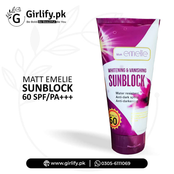 Matt Emelie Whitening & Vanishing Sunblock SPF 60 PA+++