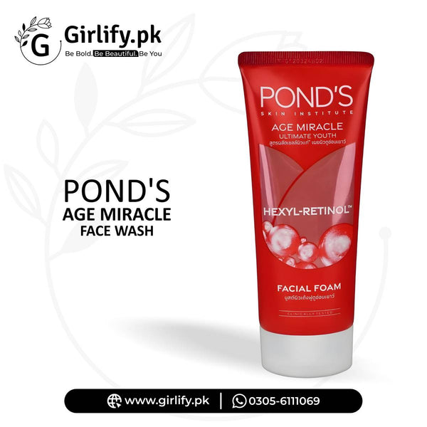 Pond’s Age Miracle Face Wash with Hexyl-Retinol – Gentle Anti-Aging Cleanser
