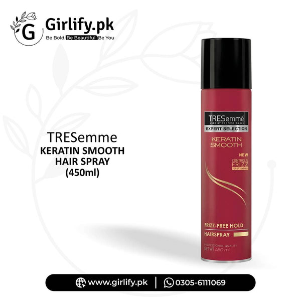 TRESemmé Keratin Smooth Hair Spray (450)- Frizz Control & Sleek Finish 