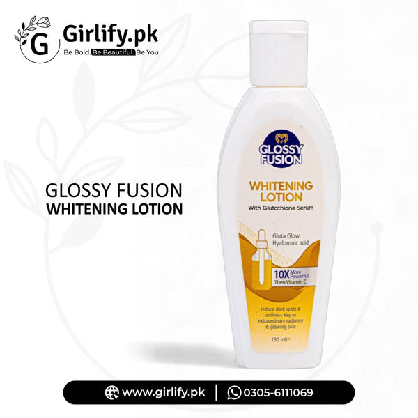 Glossy Fusion Whitening Lotion with Glutathione Serum