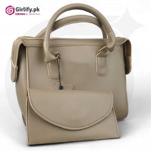ladies handbag in beautiful beige color 