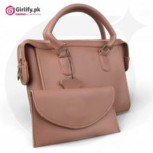 ladies handbag in pink