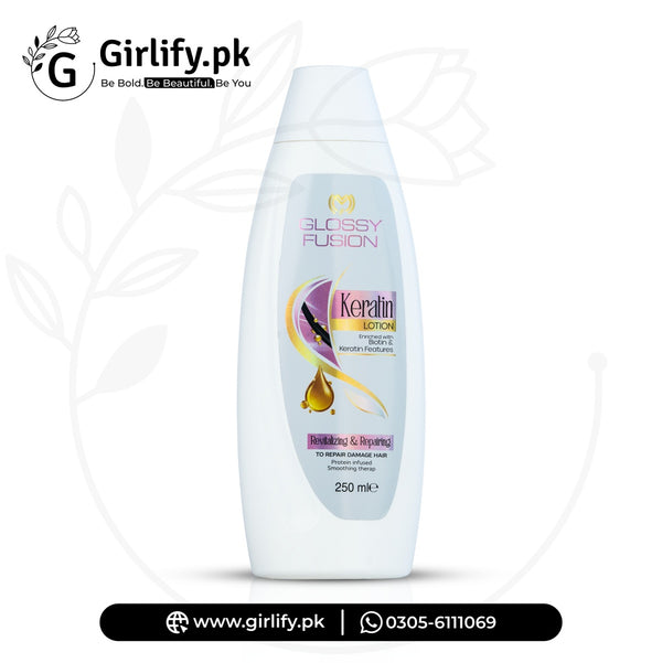 Glossy Fusion Keratin Lotion – Revitalizing & Repairing Protein-Infused Smoothing Therapy | 250ml