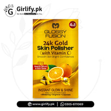 Glossy Fusion 24k Gold Skin Polisher with Vitamin C - Beauty Serum & Skin Toner - Instant Glow & Shine (4 in 1)