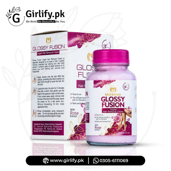 Smooth & Silky Hair Removal Cream (120ml) - Gentle Formula by Glossy Fusion