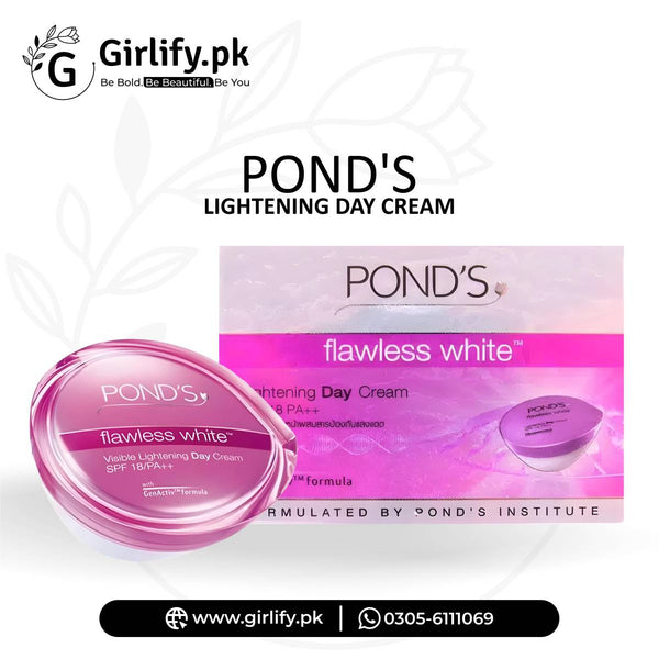 Ponds Flawless White Visible Lightening Day Cream – Bright Skin All Day (50g) | Girlify Pakistan