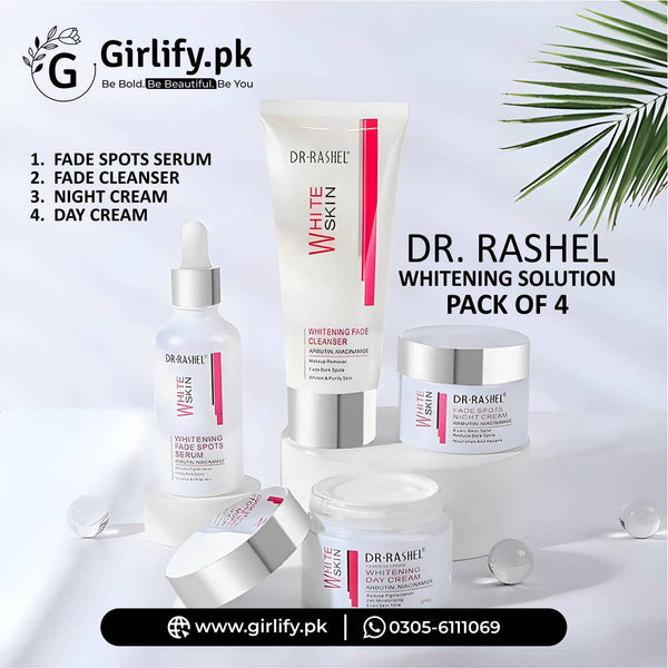 Dr. Rashel Whitening Solution Pack of 4 – Complete Skin Brightening Set | Girlify Pakistan