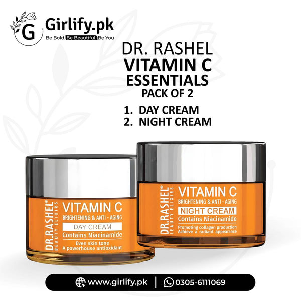 Dr. Rashel Vitamin C Essentials – Day & Night Cream Combo | Girlify Pakistan