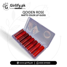 Qoiden Rose Matte Color Lip Gloss Set – 8 Shades