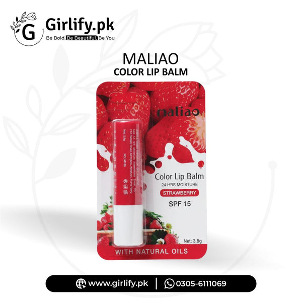 Maialo Color Lip Balm with Natural Oils & SPF 15 – Long Lasting Moisture