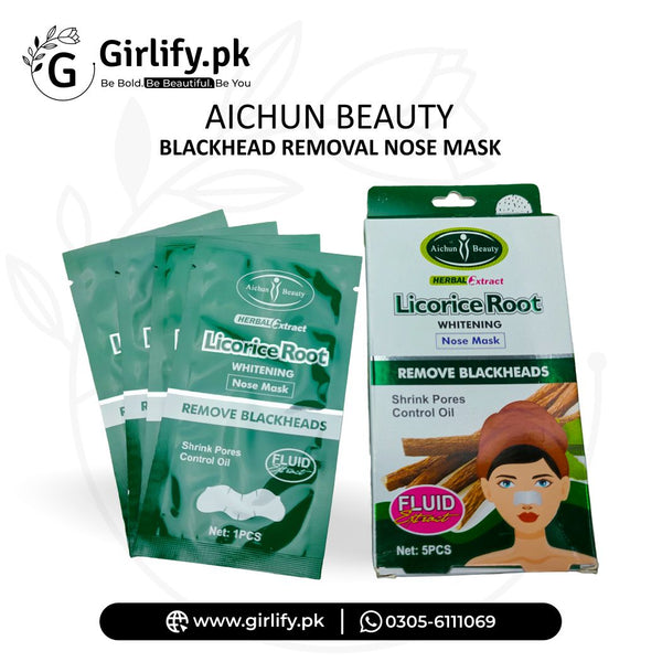 Aichun Beauty Licorice Root Blackhead Removal Nose Mask – 5 Pcs Pack