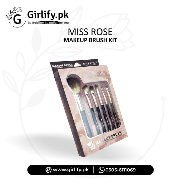 Miss Rose Professional Makeup Brush Kit – 6 Pcs 