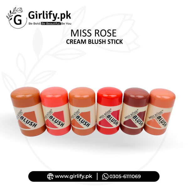 Miss Rose Cream Blush Stick – Natural Glow & Long-Lasting Color