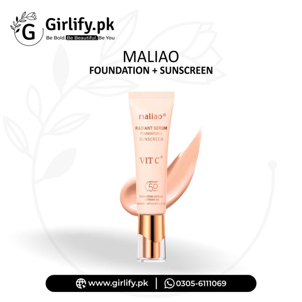 Maliao Radiant Serum Foundation + Sunscreen SPF 50 with Vit C