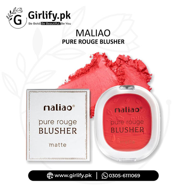 Maliao Pure Rouge Matte Blusher – Natural Glow Finish