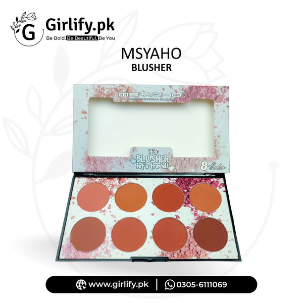 MSYAHO Blusher Palette – 8 Shades for Every Look