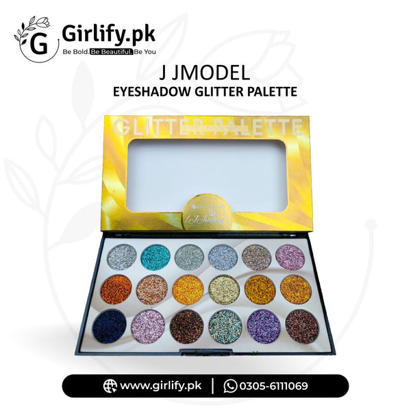 J JMODEL 15-Color Eyeshadow Glitter Palette – Bold & Shimmering Looks