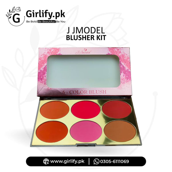 J JMODEL Blusher Kit – 6 Color Palette