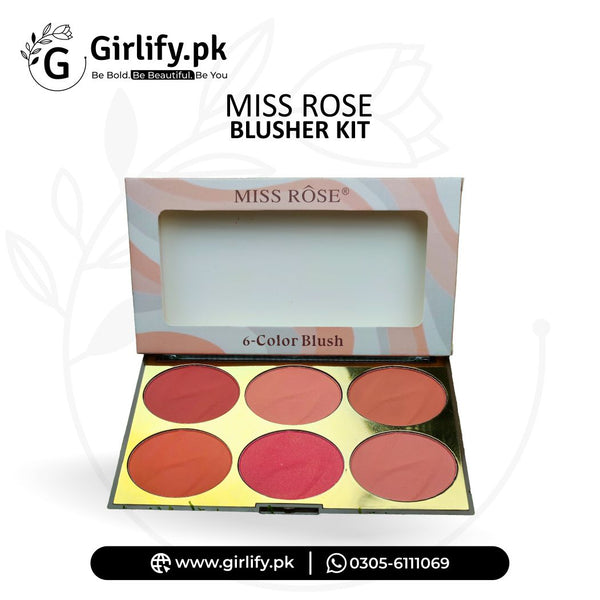 MISS ROSE Blusher Kit – 6 Color Palette