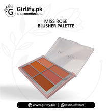 Miss Rose Blusher Palette – 6 Matte Shades for All Skin Tones