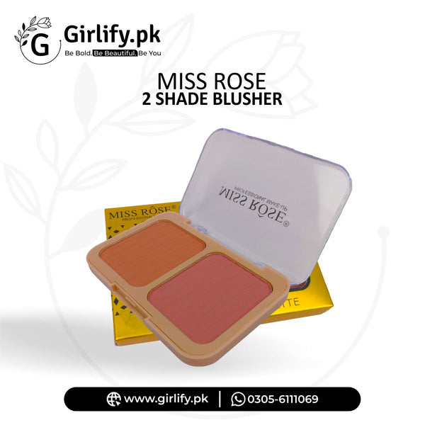 Miss Rose 2 Shade Blusher Palette – Natural Glow & Radiant Finish