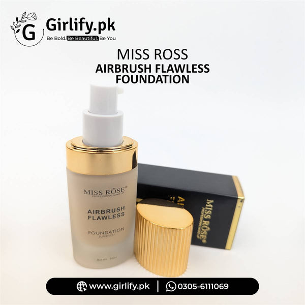 Miss Rose Airbrush Flawless Foundation – Full Coverage & Long-Lasting Finish