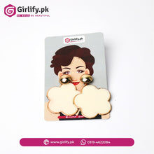 Fancy modern western earrings set in White | 002